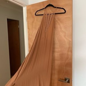 Makawao Crochet Maxi Dress in Cinnamon